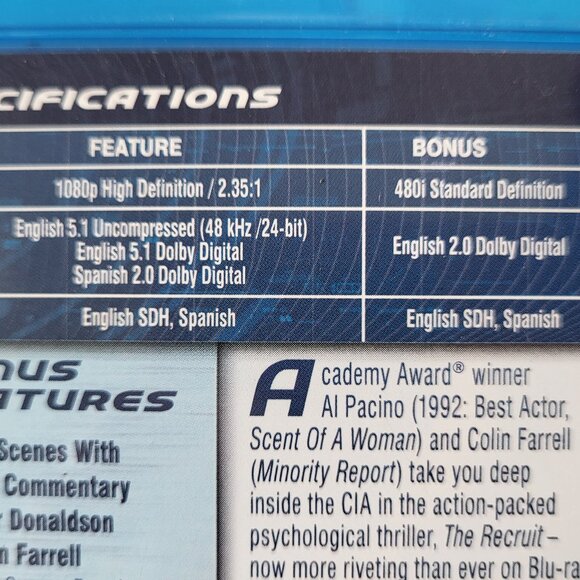 BLU-RAY MOVIE THE RECRUIT - Picture 4 of 5